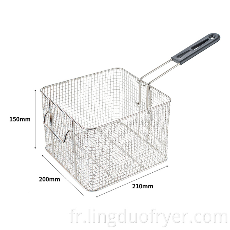 8l Single Basket Electric Fryer Right